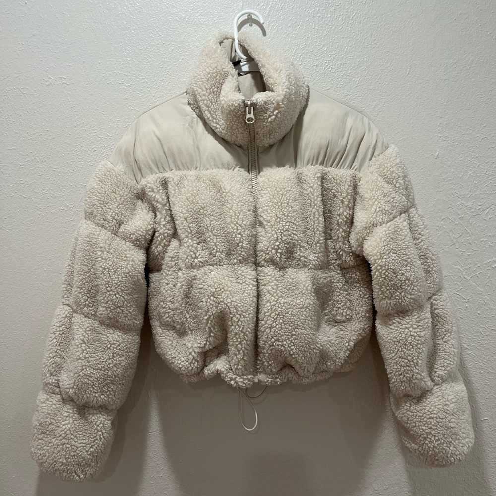 H&M Teddy Fleece Puffer Jacket